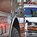 A mobile home fire spread to a grass fire Wednesday afternoon