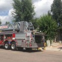 Man rescued from the roof of a house that was on fire