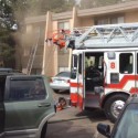 Apartment fire displaces dozens