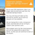 Uber temporarily banned from COS Airport pick-ups